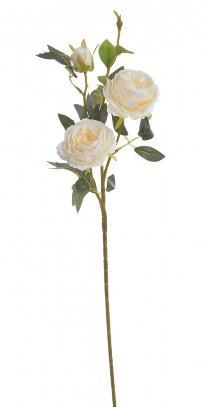 Umělá pivoňka s 2květy a poupětem, květ Ø7cm/ celková dl.67cm