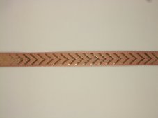 Plátnová jednobarevná stuha s metaloplastem a vlascem v krajích 1,5cm/25m