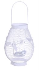 Kovová/skleněná lampa 19,5x17,5x24cmH