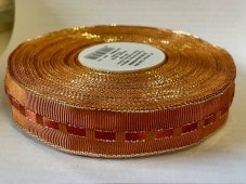 Rypsová stuha s vetkanou atlasovou stuhou 2,3cm/25m