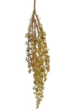 Umělá převislá větvička s bobulemi 60 cm – zelenohnědá
