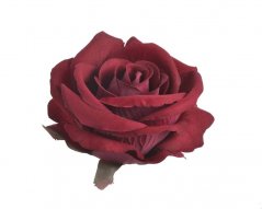 Velká hlavička umělé polorozvité růže 8 cm, 6ks, barva_61