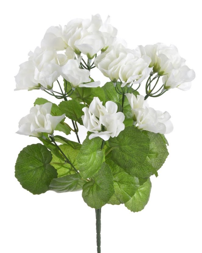 Kytice umělých pelargonií dl. 34cm