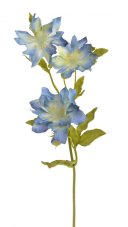 Umělý rozkvetlý clematis, květ Ø7-9 cm/celková dl.44cm