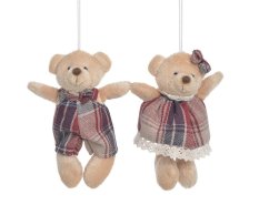 Závěsná dekorace medvídek  8cmLx5cmWx12cmH - 2ks