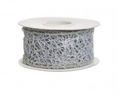 Dekorace - materiál na aranžování spider net 5cmx10y - šedá světlá