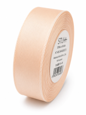Atlasová oboulícní stuha 24 mm × 20 m – meruňková
