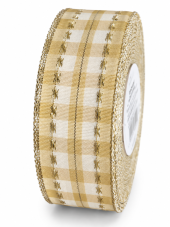Kostková stuha s metaloplastem a drátem 40 mm × 25 m
