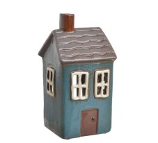 Keramický domek - svícen na light svíčku 9cmL x 8cmW x 18cmH