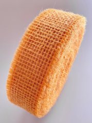 Tužená nezaobroubená jutová stuha 4cm/20m
