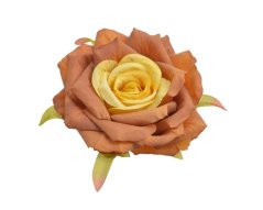 Velká hlavička umělé rozvité růže Ø 8cm, 12ks, barva 09A