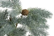 Umělá větvička smrku se šiškami 66 cm – zelená