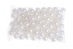Dekorace plastové perličky s dírkou Ø 12mm/100g