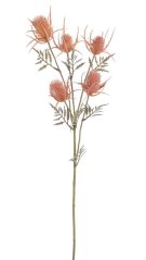 Umělá kvetoucí větvička bodláku dl. 56cm