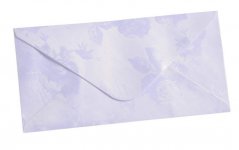 Jednobarevné obálky s vymačkávaným dekorem růžiček 22 x 11cm -10 ks