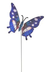 Dekorace plechový motýl .24cmLx20cmWx50cmH. - zápich