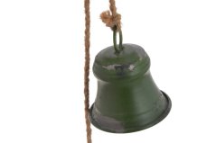 Dekorace kovový zvonek (7,5cmØx8,5cmH) 59cmH.- závěs - 2ks