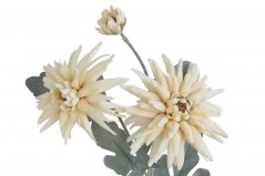 Umělá kvetoucí chryzantéma s dvěma květy a poupětem Ø13cm/dl.65cm