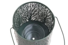 Závěsná kovová lampa se sklem .18cm∅x24cmH