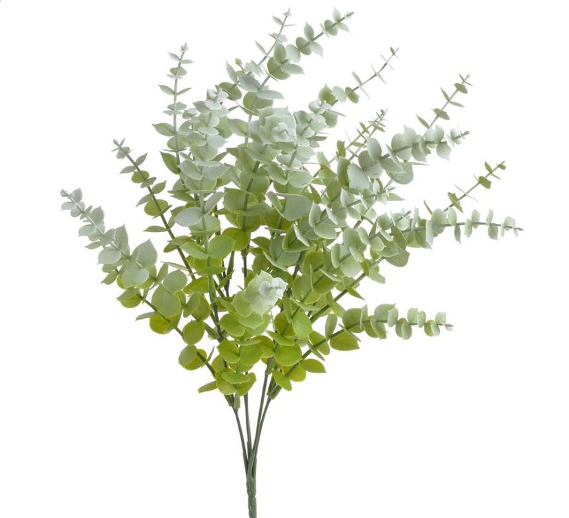 Umělé větvičky eukalyptus - 5 výhonů - zápich, dl.43cm, barva - 01
