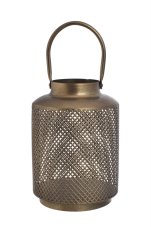 Dekorace kovová lampa na svíčku 16cmØ x 23-34cmH