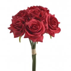 Umělá růže svazek 6 stonků, hlavička Ø 7cm, dl.celkem 23 cm_06