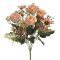 Kytice umělých růží s kvítky, růže 5 cm, dl. 30 cm