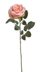 Umělá rozkvetlá růže, hlavička Ø 8cm/celkem dl. 58cm