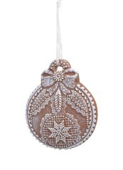 Závěsná koulička jako z perníku 10 x 8,5 x 1,5 cm