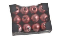 Dekorace plastové jablko se stopkou Ø 5,5 cm - 12ks
