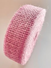 Tužená nezaobroubená jutová stuha 4cm/20m