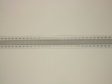 Plátnová stuha se vzorem a drátem 1,5cm/25m