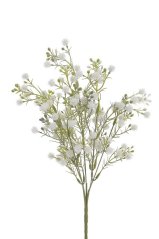 Keřík umělé kvetoucí zeleně - 5 výhonů dl. 34cm - zápich