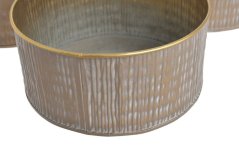 Sada kulatých plechových nádob,   24,5cm∅x11cmH, 22cm∅x10cmH, 19cm∅x9cmH - 3ks