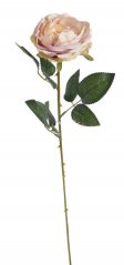Umělá růže s listy, hlavička Ø 9cm/dl. 63cm_26