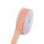 Dekorace stuha s vetkaným károvaným vzorem 2,8cm/dl. 10m - oranžová