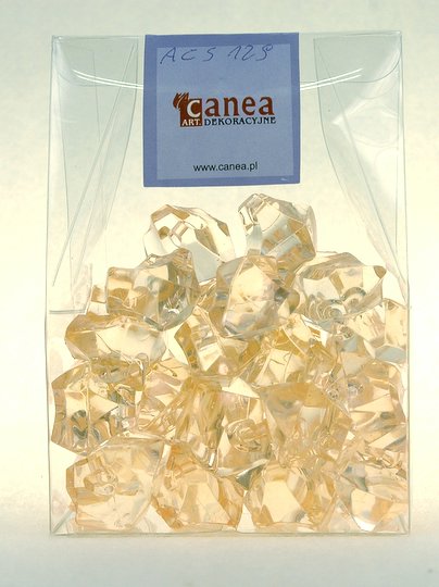 Dekorace krystalky s dirkou 1 x 1,5cm - 170g ( cca 300 ks)