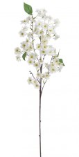 Umělá kvetoucí větev višně, květ Ø 4cm, dl. celkem 92cm