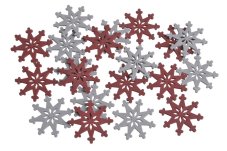 Vánoční dekorace dřevěná vločka 5cmL x 0,3cmWx 5cmH.. -  20ks