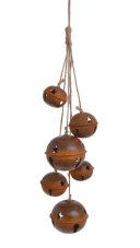 Vánoční dekorace girlanda s rolničkami x6 (5-8cm), dl. 50cm