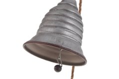 Dekorace kovový zvonek (10cm∅x12cmH) 68cmH - 2 kusy závěs