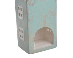 Keramický domek - svícen na light svíčku 8,2cmL x 6,7cmW x 17,5cmH
