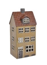 Keramický domek - svícen na light svíčku 12cmLx9cmWx24cmH