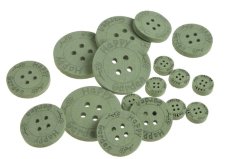 Dřevěné knoflíky různé velikosti 4/6/8 cm - 18ks výsek
