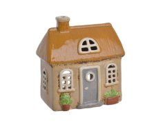 Keramický domek - svícen na light svíčku 13,5cmLx8cmWx14,5cmH