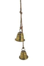 Dekorace 3D girlanda z kovových zvonků .(6,5cmØx7,5cmH) 44cmH - závěs 2ks