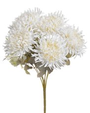 Kytice umělých chryzantém s doplňky dl. 42cm, hlava Ø 12cm