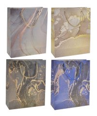 Papírová dárková taška s potiskem mix motivů 18x10x23cm - 12ks