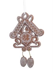 Dekorace hodiny jako z perníku 18cm