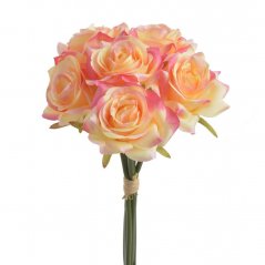 Umělá růže svazek 6 stonků, hlavička Ø 7cm, dl.celkem 23 cm_04